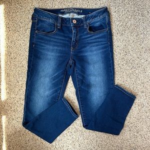 Size 6 American Eagle Mid-Rise Dark Denim Jeans